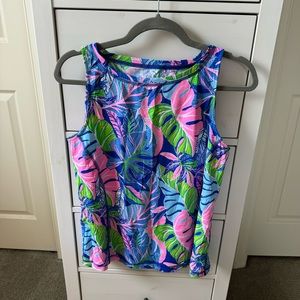 NWT Lilly Pulitzer  Renay Tank UPF 50+ in Blue Grotto Belief in Yourself. Sz. M.